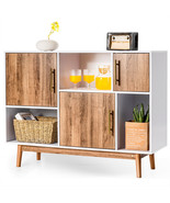 Costway Sideboard Storage Cabinet w/ Storage Compartments Buffet Table T... - £133.71 GBP