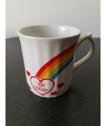 Rainbow Heart Coffee Mug Vintage Japan - $8.42