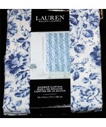 Ralph Lauren Floral Shady Blue &amp; White Tones Fabric Cotton Shower Curtai... - $66.97 CAD