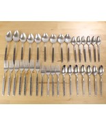 Lot of 33 1881 Rogers SPANISH COURT Stainless Silverware Flatware Set - $646.60 MXN