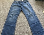 Lucky Brand Jeans Mens Size 34 Blue Denim Dungarees Classic Fit Flawed - $12.19