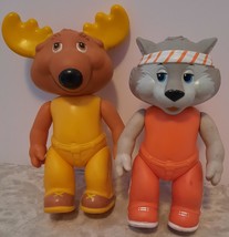 Vintage 1984 Get Along Gang Two Figures Zipper Cat Montgomery Moose Tomy Toys - £15.65 GBP