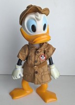 Vtg Durham Walt Disney Donald Duck Safari Poseable Figure w/ Hat &amp; Club Patch - £21.08 GBP
