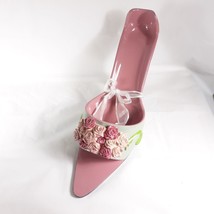 High Heel Wine Bottle Holder Shoe Roses Floral Pink Kathryn White - £27.40 GBP