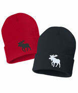 MOOSE Embroidered Cuffed Beanie Hat, Embroidered Gift, Winter Hat - $21.72 CAD