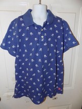 Mini Boden Blue Polo Shirt Skull Pattern Size 11 /12 Y Boy&#39;s EUC HTF - £11.38 GBP