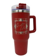 Quilt Life 40 Oz. Stainless Steel Insulated Tumbler Pink NEW - $18.99