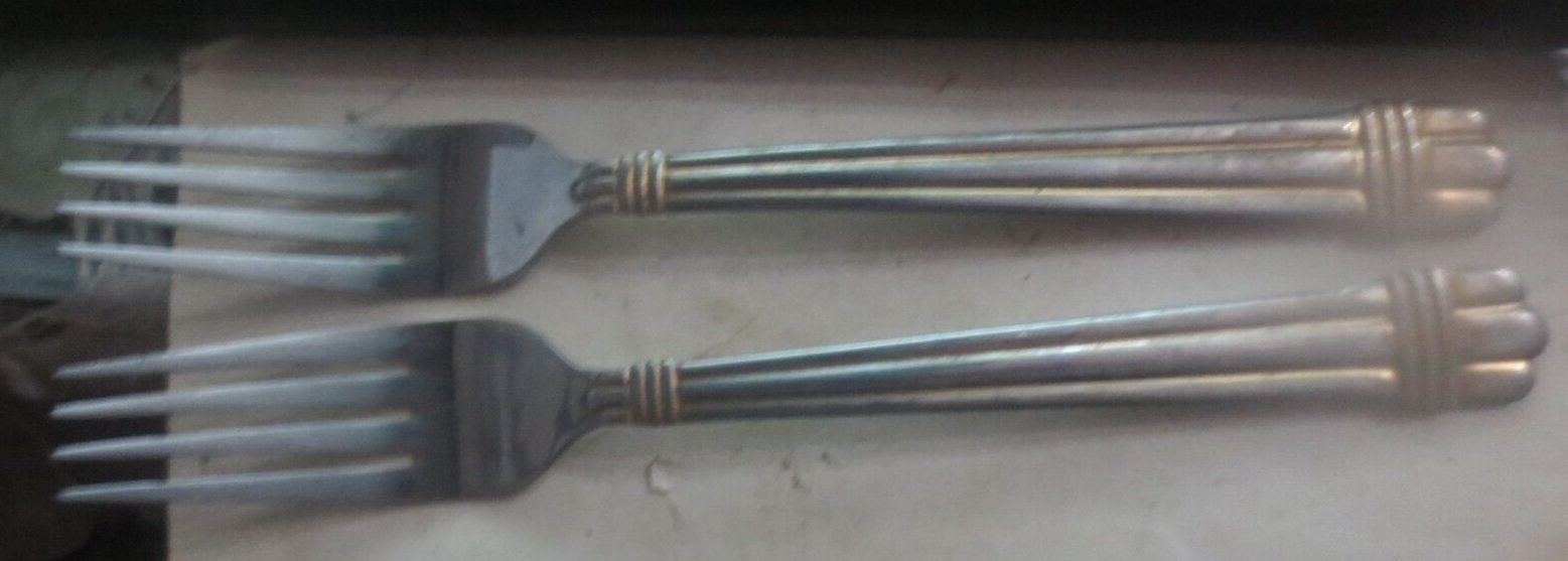 2 Hampton Silversmiths ODYSSEY Stainless 7" Forks - $13.99