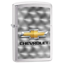 Zippo Lighter - Chevrolet Bowtie Brushed Chrome - 854219 - $28.76