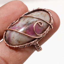 Tourmaline Quartz Gemstone Handmade Copper Wire Wrap Ring Jewelry 7&quot; SA 523 - £3.97 GBP