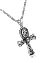 Vintage Men Stainless Steel Ankh Egyptian Cross - $47.83