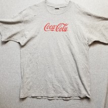 Vintage Coca-Cola T-Shirt Men&#39;s XL? Heathered Gray Made in the USA - £12.58 GBP