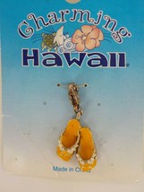 CHARMING HAWAII YELLOW FLIPFLOP CHARM ONLY 1 PIECE MULTICOLOR LOBSTER CL... - £1.59 GBP