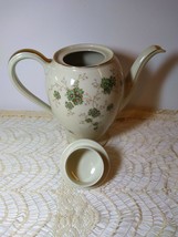  Thomas Rosenthal Germany Coffee Pot Green Floral Gold Trim Tea Pot 7077 - £50.61 GBP