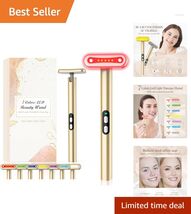At-Home Skin Rejuvenation with Golden 7 Color LED Therapy Wand - Easy &amp; ... - $49.45