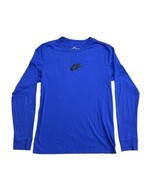 The Nike Tee Long Sleeve Just Do It 2 Sided Logo Ribbed Cuffs SMALL Roya... - £13.97 GBP