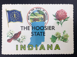 Indiana The Hoosier State Vintage Postcard - $12.95