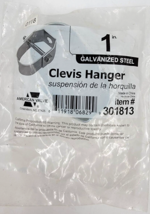 American Valve Clevis Hanger Galvanized Steel (Single Pack) 1&quot; - £6.41 GBP