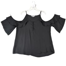 Say What? Black Sheer Off-Shoulder Cami Top Women&#39;s Plus 1X Whimsigoth B... - $20.00