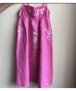 Guess Girls Embroidered Stappy Summer Dress Sz 5 Pink White - £11.65 GBP