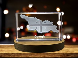 LED Base included | Georgia 3D Engraved Crystal 3D Engraved Crystal Keepsake - £31.86 GBP+