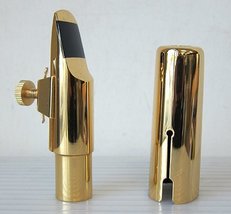 Gold Plated Tenor Saxophone Metal Mouthpiece, #7 - £55.74 GBP