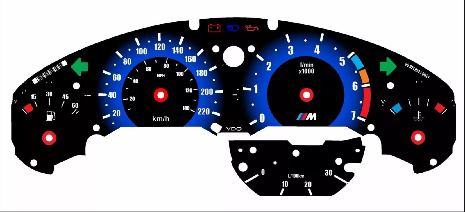 BMW e36 Cluster Replacement, MPH and KM/H versions are avaliable - $64.35