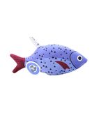 Anywags Pet Toys Purple Squeaky Sea Fish Shape Sphynx Plush Cat Accessories - $28.90