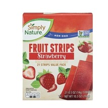 SIMPLY NATURE Strawberry Fruit Strips, 21 count - $10.99