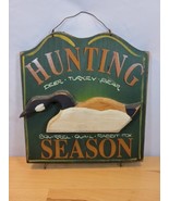 Wood Hunting Season 3D Goose Sign Hunters Pub Plaque Wall Hanging Man Ca... - £19.90 GBP