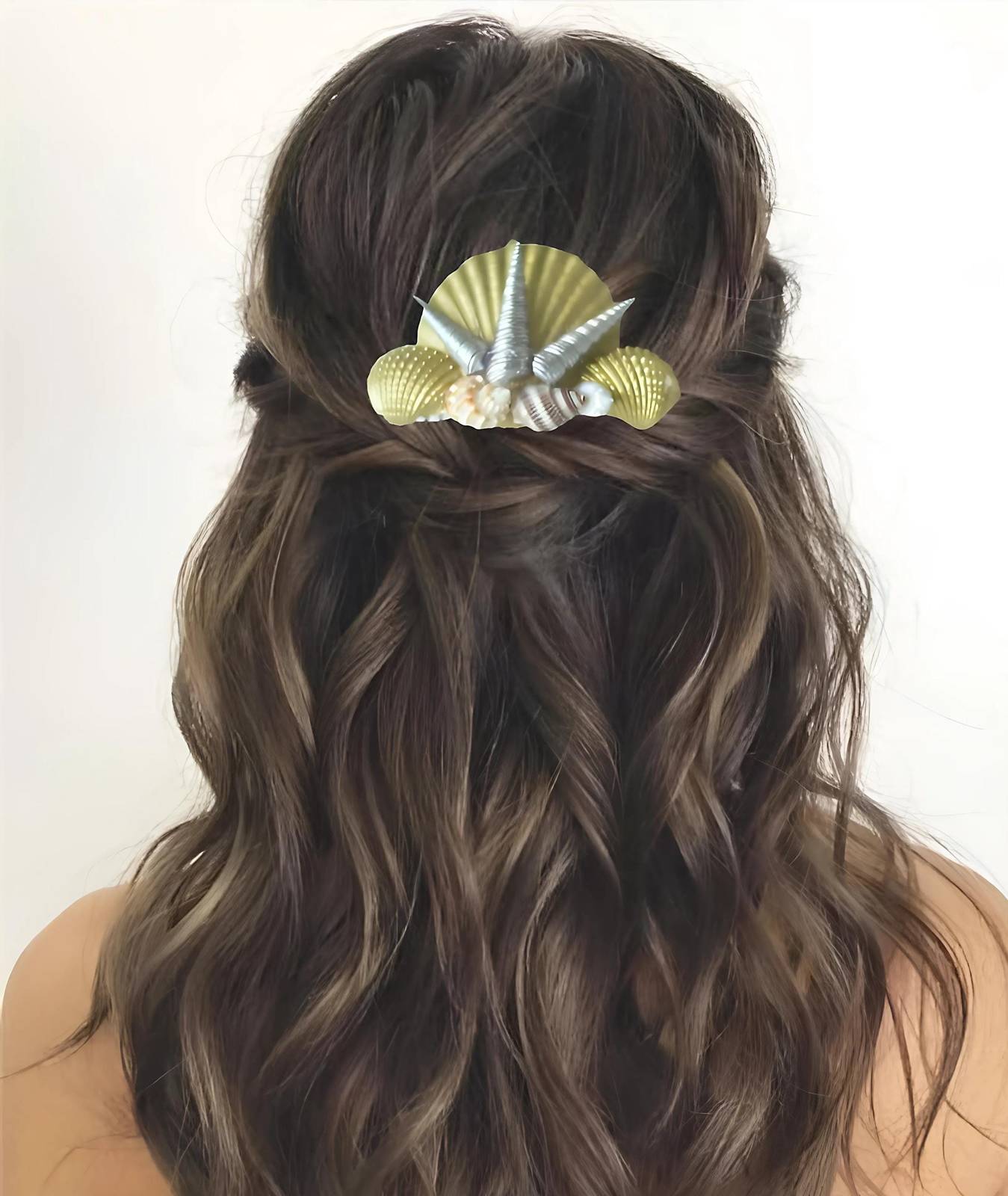 Seashell hair comb, beach wedding comb, hair accessories, wedding access... - $13.00