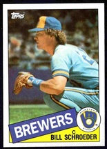 Milwaukee Brewers Bill Schroeder 1985 Topps Baseball Card #176 nr mt  - £0.39 GBP