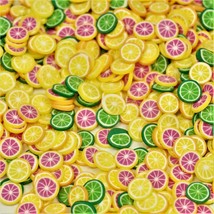 MIXED CITRUS POLYMER SLICES, DIY SPRINKLES CONFETTI FOR KID&#39;S CRAFT, 3D ... - £8.70 GBP