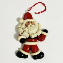 Vintage Santa Claus Christmas Ornament Silvestri Handmade Holiday 4 1/2&quot; - £7.40 GBP