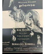 1955 Professionally Framed Movie Promo Print Ad PICNIC William Holden Ki... - $19.75