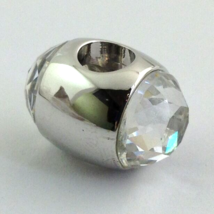 Lauren G Adams Rhodium April Birthstone Clear Cz Charm Bead, Fits All Br... - $392.12 MXN