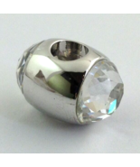 Lauren G Adams Rhodium April Birthstone Clear Cz Charm Bead, Fits All Br... - $384.59 MXN