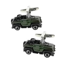 Army Jeep Cufflinks Military Armed Forces Metal Green Enamel Wedding W Gift Bag - £12.05 GBP