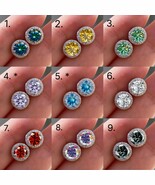 Genuine 925 Sterling Silver 2CT Round Cut Moissanite Stud Earrings - $1,480.57 MXN+