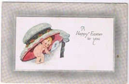 Postcard Happy Easter To You Large Bonnet Hand Mirror Angel - $4.94