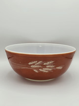 Vintage Pyrex 403 Autumn Harvest Wheat Pattern Mixing Bowl 2.5 Qt. USA - $43.79
