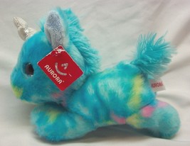 Aurora Soft Colorful Blueberry Ripple Unicorn 7&quot; Plush Stuffed Animal Toy New - £11.87 GBP