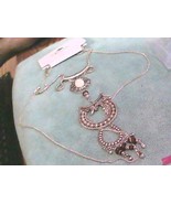 BOHEMIAN LONG FESTOON NECKLACE tiered multistrand silver howlite boho et... - $244.84 MXN