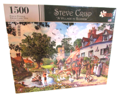 Papercity Puzzles 31001-Steve Crisp A Village in Summer 1500 pc Puzzle New  LotP - £14.75 GBP