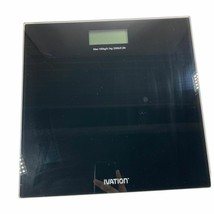 Ivation Slim Tempered Glass Surface Digital Bathroom &amp; Gym Scale BLACK - £15.79 GBP