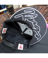 Vtg Hockey LA Kings Script 47 Brand Leather Strapback Hat Embroidered Bl... - £17.00 GBP