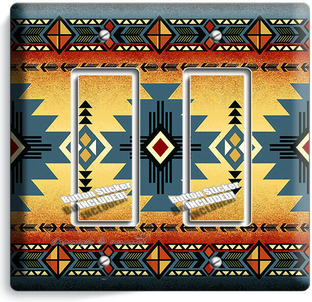 LATIN SOUTHWEST WESTERN COUNTRY PATTERN 2 GFI LIGHT SWITCH WALL PLATE ROOM DECOR