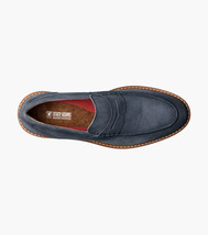 Stacy Adams Hopkins Moc Toe Penny Slip-On Shoes Navy Suede 25708-415 image 4