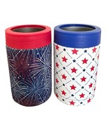 Set of 2 Bottle and Can Double-Wall Insulater 5&quot; Drink Holder Cooler 4TH... - $16.82