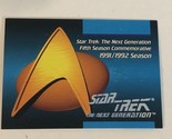 Star Trek Fifth Season Commemorative Trading Card #002 - $1.97